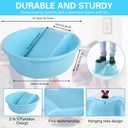 MZD Washboard Basin for Hand Washing Clothes and Small Delicate Articles, Blue, Plastic, 16.8" x 16.8" x 4.8", Countertop, Utility