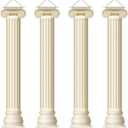 4Pcs Greek Party Wall Decorations Greek Columns Banners Pillars Hanging Banners Ancient Party Decor Medieval Renaissance Wall Photo Backdrop Photography Background for Birthday Parties Supplies
