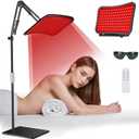 Red Light Therapy for Face and Body, 660nm Red + 850nm Near-Infrared LED Light Therapy Device with Adjustable Stand, Light Therapy for Face & Body at Home