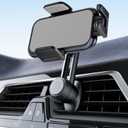 Phone Mount for Car Vent: [Never Blocking] Air Vent Cell Phones Holder for iPhone & Samsung Android Smartphone [Thick Cases Friendly] Hands-Free Auto Mobile Phone Stand (Gray)