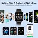 1.91" Smart Watch for Men,smart Watches for Women,Fitness Tracker with Message Call Function,120+ Sport Modes, IP68 Waterproof,24 Hours Heart Rate/Sleep Monitor,for Android/iOS (Black)