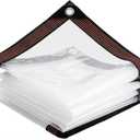 JXK Heavy Duty Clear Tarp Cover 8x10