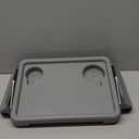 Walker Tray with Two Cup Holder - Folding Rollator Desk Lap Board Eating Aid for Nursing Patient, 11"W x 16"L