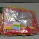 6 Packs Large Clear Makeup Bag Waterproof Clear Comestic Toiletry Organizer Bags with Handle, Reusable PVC Storage Bags with Zipper for Travel (Colorful)