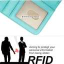 Bocasal Wallet Case for iPhone 14 Plus, RFID Blocking Magnetic Flip Case with Card Slots Holder Kickstand Wrist Strap, PU Leather Folio Shockproof Protective Cover 6.7 Inch (Light Blue)