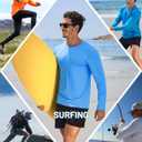 TACVASEN Men's Long Sleeve UPF 80+ Shirts Sun Protection UV SPF Shirts Rash Guard Fishing Running Quick Dry Lightweight (Orange, L)