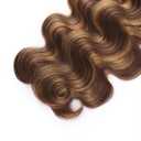 Ombre Highlight Human Hair Bundles P427 Body Wave Bundle 30 inch Honey Brown Human Hair Bundles 3 Tone 100g