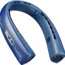 2 x Gaiatop Portable Neck Fan, 40 Stretch Neck Cooler with 360 Surrounding Cooling, 1-100 Speed Scroll Switch Hands Free Personal Fans H1 Turbo Mode for Outdoor Travel Office Gym Gifts for Dad Mom, Blue