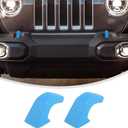 Linskip Tow Hook Covers for 2007-2026 Jeep Wrangler 4XE JL JK & Gladiator JT (Sport Willys Sahara Rubicon) - Rubber Sleeve Protectors for Front Bumper, Exterior Accessories(Light Blue)