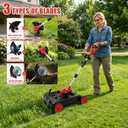 4-in-1 Cordless Lawn Mower, Weed Eater and Edger Combo with 2x4.0Ah Battery