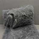 YJ.GWL Shag Runner Rug Non Slip for Bedroom Living Room Soft Small Rugs for Dorm, 2x6 Feet Grey Plush Carpet Runner for Nursery Dorm, Fuzzy Bedside Rug for Kids Boys Girls Room Home Decor