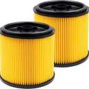 ATXKXE VCFS Replacement Filter for Vacmaster Standard Cartidge Filter and Retainer, 2pack