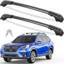 Tuyoung 300lbs Roof Rack Cross Bars for Subaru Forester 2014-2026 | with Raised Side Rails (Not for Wilderness), Lockable Heavy Duty Roof Rails Crossbars Aluminum Rooftop Cargo Luggage