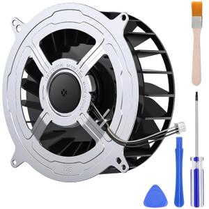 23 Blades PS5 Cooling Fan Replacement for PS5 Standard Edition, Quiet Internal Fan for PlayStation 5 with Full Opening Tool Kit (T8 Screwdriver, Cleaning Brush, Pry Bars, Spudgers)