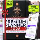 Law of Attraction Planner 2026 Deluxe with Productivity App | Weekly & Monthly Goal-Setting Planner, Life & Gratitude Journal | Include Foldable Vision Board, Gift Box & Stickers (A5 (5.8" X 8.3") Sunday Start Page, SUN BLK-SOLAR)