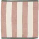 Coucke French Khaki and Pink Beach Cotton Terry Square, 20 x 20 Inches, 100% Cotton