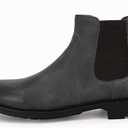 Men's Ankle Boots Chelsea Round Toe Slip on Waterproof Faux Leather Classic Dress Booties for Men