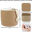 XUANGUO Jute Rope Basket For Girls Boys Kids 16X14 Baby Laundry Baskets Nursery Bin Round Woven Basket Organizer For Storage Toys Blankets Shoes Clothes