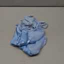 Sexy Choker Corset Underwire Lace Sheer Garter Stockings Babydoll Lingerie Set with Thong 4 Piece Outfits (Large, Light Blue)