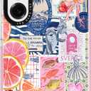 for Samsung Galaxy S23 Ultra CaseY2K Citrus Coastal Vintage Style Military-Grade Drop Protection TPU Camera Protection for Women Girls (BuleArt)