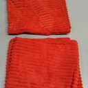 Simmore Decorative Throw Pillow Covers 18x18 Set of 2, Soft Natural Plush Flannel Double-Sided Fluffy Couch Pillow Covers for Sofa Living Room, Red