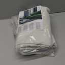 LAMIT Natural 100% Blackout Linen Curtains, 80 Inches Linen Textured Thermal Bedroom Curtains Back Tab and Rod Pocket Neutral Panels with White Liner for Farmhouse, 2 Panels, 52 x 80 Inch, Ivory