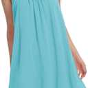ReachMe Womens Sexy Plus Size Swimsuit Coverups Spaghetti Strap Beach Dresses Bathing Suit Cover Up Sheer Tank Sundress (Small, 01 Sky Blue)