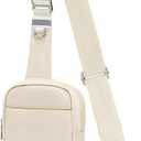 Small Sling Bag for Men and Women with RFID Pocket, Anti Theft Crossbody Chest Bag Casual Travel Bag for Hiking (Beige)