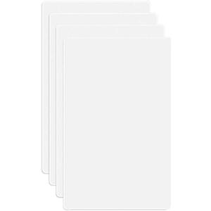 1-Gang Screwless Blank Wall Plate Cover Blank Switch Outlet Electrical Faceplate for Light Switch, Receptacle, Dimmers, USB Outlet, GFCI, Child Safe Cover Plate, White (4-Pack)