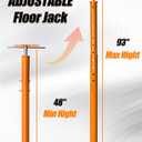House Floor Jack, 48"-93" Adjustable Post Basement Support Pole Jacks, Heaty Duty Telescoping Jacks for Leveling, Floor Joist Jack for House Lifting Temporary Support, 18000 lbs Max Load Capacity
