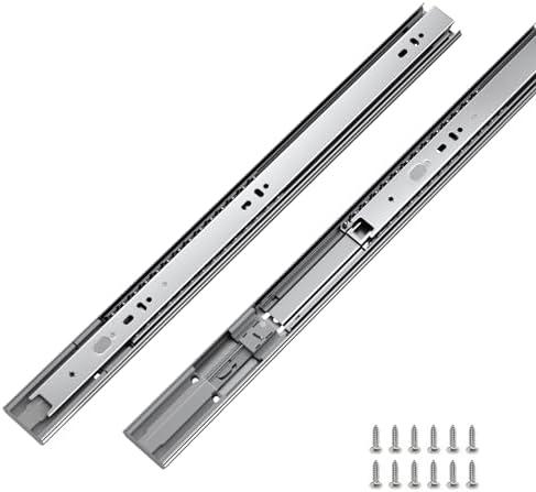 LONTAN 1 Pair 20 Inch Soft Close Drawer Slides Metal Heavy Duty - LONTAN Soft Closing Ball Bearing and Full Extension Cabinet Drawer Slides 100 LB Capacity