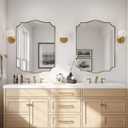 ANDY STAR Gold Vanity Mirror, 22x30 Inch Brushed Gold Mirror for Bathroom, Unique Rectangle Mirror in Rust-Proof Stainless Steel 1" Frame, Ideal for Bathroom, Powder Room, Mantel