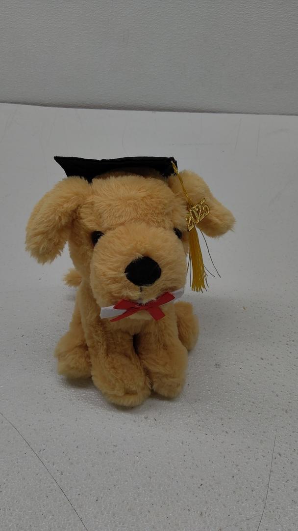 Graduation Dog Puppy with cap and certificate soft plush toy (2025)