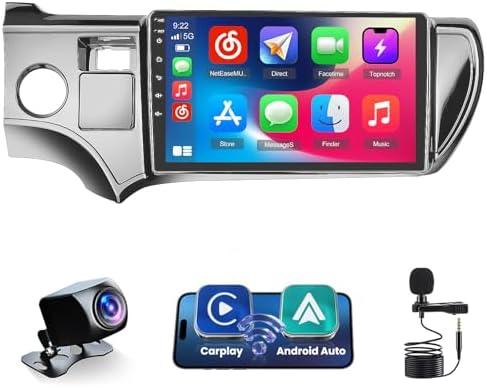 [Upgrade Stable] Android 15 Radio for Toyota Prius C 2012 2013 2014, Roinvou 9 inch Touch Screen for Prius C Bluetooth Radio with Wireless Carplay/GPS Navigation/FM/RDS/DSP + Backup Camera