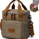 Insulated Lunch Box for Women & Men  8L/2 Gallons Leakproof Lunch Bag for Work, Office, School  Portable, Stylish & Durable Cooler Tote  Brown