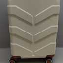 Hardside Carry On Luggage 22x14x9 Airline Approved with Spinner Wheels, Lightweight 20-inch Carry-On Suitcase for Men & Women, White