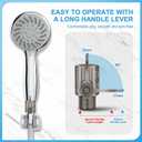 Shower Head Shut Off Value with Handle Lever, 304 Stainless Steel Water Flow Control Value 1/2" NPT Thread, Showerhead Shower Shut Off Adjustable Water Pressure Regulator, Water Saver