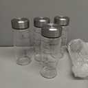 6 Pack Juice Bottles with Caps - Wide Mouth Resuable Clear Plastic Water Bottles for Juicing,Smoothie,Protein, Beverage,Storage Containers,BPA Free,Leakproof Stainless Steel Lid(12 Ounces)