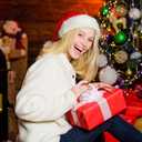 Meajore Santa Hat 6 Pack for Adults, Classic Red Fuzzy Christmas Hat with Bell for Xmas Party Holiday Festive Events
