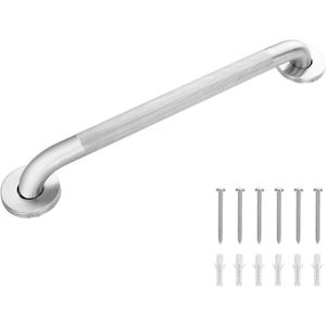 Grab Bars for Bathtubs and Showers, 304 Stainless Steel Handicap Grab Bar, Anti Slip Bathroom Handrail with Knurled Surface, Holds up to 500 LBS Safety Shower Handle for Elderly (18 Inches)