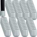 Jetec 72 Pieces 7/8 Inch Folding Chair Leg Caps Heavy-Duty Plastic Chair End Caps Non-Marring Furniture Glides Round Hardwood Floor Protectors, Grey