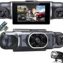 4 Channel Dash Cam, 360 Degree Panoramic Car Recorder 1080P, Dash Camera for Cars with IR NightVision, Motion Detection, Emergency Save Function, Automatic On Off