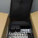 2-Tier Dish Drying Rack for Kitchen Counter - Large Collapsible Dish Rack with Drainboard, Rustproof & Non-Slip Design, Space Saving Dishwasher Rack Dish Drainer -Black