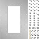 Stainless Steel Wide Mouth Pool Skimmer Wall Repair Panel Kit 18.75" W x 12.25" H, Pool Skimmer Repair Kit Compatible with Hayward SP1091WM Hydrotools 8939 Swimline JED Jacuzzi Pacfab
