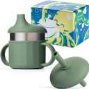 Jumble Dream Baby Sippy Cup, 100% Silicon Training Stainless Steel Kids Cups with Silicon Straw, Toddler Tumbler with Straw Spill Proof | 6 Month Plus Toddler Sippy Cup | BPA Free