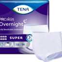 TENA ProSkin Overnight Super Protective Incontinence Underwear, Heavy Absorbency, Unisex, X-Large, ( 48 Total - 4 Pack)