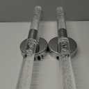 Cordless Rechargeable Crystal Wall Sconces Battery Operated Set of 2 | Crystal Wall Lights Battery Sconces Wall Decor Picture Light for Living Room Bathroom Bedroom (2 Pack, 15.5'')