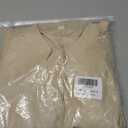 Men Linen Sets Outfits 2 Piece Short Sleeve V Neck Shirt and Harem Capri Pants Walking Suits For Men Beachwear (Beige)