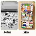 3-Tier Medicine Cabinet Organizer with Removable 6-Compartment Pill Organizer - BPA-Free & Moisture-Resistant Plastic Storage Box for Pills, Medicine, Cosmetics - Portable for Bathroom, Travel