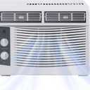 5,000 BTU Smart Window Air Conditioner, 3-in-1 Cool, Dehumidifier & Fan with WiFi, App & Remote Control, 24-Hour Timer, Cools Up to 300 Sq. Ft. – Perfect for Small Bedrooms, Dorms & Home Offices